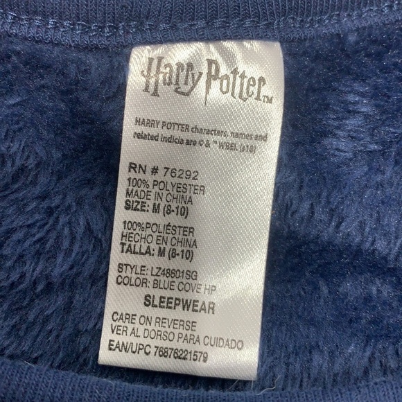 KIDS Harry Potter Blue Cove HP Waiting for My Letter Sleepwear Top Size M 8-10 - Picture 4 of 4